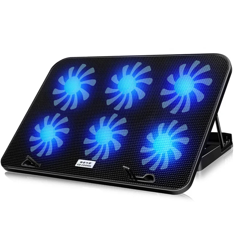 Cooling Pad para Portáteis Gaming - RGB, 6 Ventoinhas, 2 Portas USB Cooling Pad para Portáteis Gaming - RGB, 6 Ventoinhas, 2 Portas USB